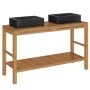 Solid teak wood vanity unit with black marble sinks by vidaXL, bathroom vanities - Ref: Foro24-3058166, Price: 457,76 €, Disc...