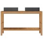 Mueble tocador madera teca maciza con lavabos de mármol negro de vidaXL, Tocadores de baño - Ref: Foro24-3058166, Precio: 475...