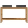 Solid teak wood vanity unit with black marble sinks by vidaXL, bathroom vanities - Ref: Foro24-3058166, Price: 457,76 €, Disc...