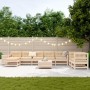 Set of garden sofas 10 pcs solid pine wood by , Garden sets - Ref: Foro24-3250668, Price: 586,29 €, Discount: %