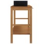 Solid teak wood vanity unit with black marble sinks by vidaXL, bathroom vanities - Ref: Foro24-3058166, Price: 475,36 €, Disc...