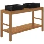 Solid teak wood vanity unit with black marble sinks by vidaXL, bathroom vanities - Ref: Foro24-3058166, Price: 457,76 €, Disc...
