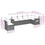 Set of 6 garden sofas with cushions synthetic rattan black by , Garden sets - Ref: Foro24-3226855, Price: 495,65 €, Discount: %