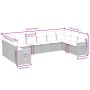 Set of 10pcs garden sofas with black synthetic rattan cushions by , Garden sets - Ref: Foro24-3227163, Price: 796,60 €, Disco...