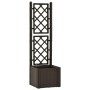 Flower bed with trellis and automatic irrigation system mocha by vidaXL, Pots and planters - Ref: Foro24-313964, Price: 103,9...