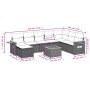 Set de sofás de jardín 9 pzas con cojines ratán sintético negro von , Gartensets - Ref: Foro24-3227093, Preis: 665,28 €, Raba...