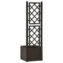 Flower bed with trellis and automatic irrigation system mocha by vidaXL, Pots and planters - Ref: Foro24-313964, Price: 95,43...