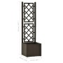 Flower bed with trellis and automatic irrigation system mocha by vidaXL, Pots and planters - Ref: Foro24-313964, Price: 103,9...