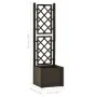 Flower bed with trellis and automatic irrigation system mocha by vidaXL, Pots and planters - Ref: Foro24-313964, Price: 95,43...