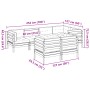 Set of 7 garden sofas with impregnated pine wood cushions by , Garden sets - Ref: Foro24-3299499, Price: 767,06 €, Discount: %