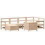 7-piece solid pine wood garden sofa set by , Garden sets - Ref: Foro24-3250984, Price: 442,68 €, Discount: %