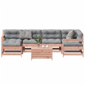 Juego de muebles jardín 7 pzas y cojines madera abeto Douglas de , Conjuntos de jardín - Ref: Foro24-3250938, Precio: 708,75 ...