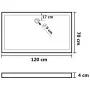 Rechteckige ABS-Duschwanne 70x120 cm von vidaXL, Duschwannen - Ref: Foro24-148905, Preis: 118,25 €, Rabatt: %
