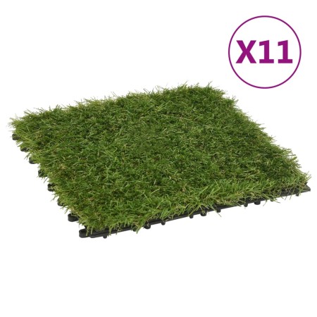 Artificial grass tiles 11 pcs green 30x30 cm by vidaXL, artificial flora - Ref: Foro24-149030, Price: 62,33 €, Discount: %