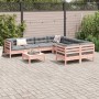 Set of 9 garden sofas with Douglas fir wood cushions by , Garden sets - Ref: Foro24-3299375, Price: 789,90 €, Discount: %