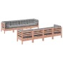 Set de sofás jardín 9 pzas con cojines madera de abeto Douglas de , Conjuntos de jardín - Ref: Foro24-3299363, Precio: 789,90...