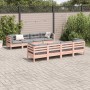 Set de sofás jardín 9 pzas con cojines madera de abeto Douglas de , Conjuntos de jardín - Ref: Foro24-3299363, Precio: 789,90...