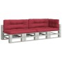 Cushions for pallet sofa 5 units red fabric by , Cushions for chairs and sofas - Ref: Foro24-3217140, Price: 150,83 €, Discou...