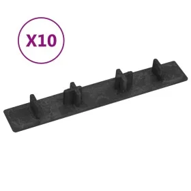 Platform end caps 10 units black plastic by vidaXL, Floors and carpets - Ref: Foro24-149003, Price: 24,37 €, Discount: %