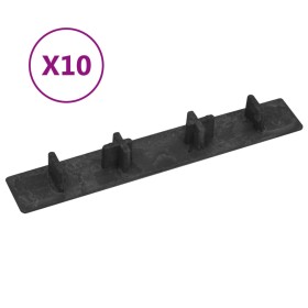 Plattformendkappen 10 Stück aus schwarzem Kunststoff von vidaXL, Böden und Teppiche - Ref: Foro24-149003, Preis: 33,58 €, Rab...