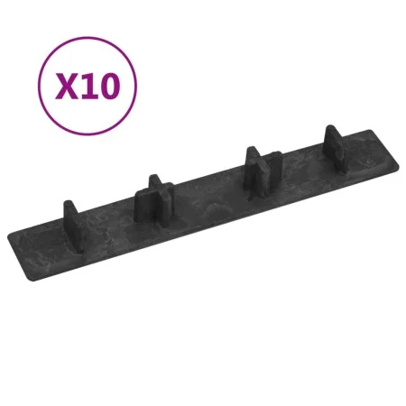 Platform end caps 10 units black plastic by vidaXL, Floors and carpets - Ref: Foro24-149003, Price: 24,37 €, Discount: %