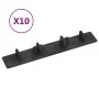 Platform end caps 10 units black plastic by vidaXL, Floors and carpets - Ref: Foro24-149003, Price: 24,37 €, Discount: %
