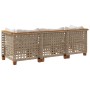 Sofá de jardín de 3 plazas con cojines ratán sintético beige de , Sofás de exterior - Ref: Foro24-365940, Precio: 275,81 €, D...