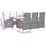 9-teiliges Garten-Esszimmer-Set und Kissen synthetisches Rattangrau von , Gartensets - Ref: Foro24-3213518, Preis: 1,00 €, Ra...
