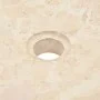 Waschtischunterschrank aus massivem Teakholz mit cremefarbenen Marmorwaschbecken von vidaXL, Badezimmerwaschtische - Ref: For...