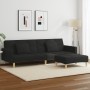Sofá cama de 2 plazas con taburete tela negro von , Sofas - Ref: Foro24-3258108, Preis: 344,90 €, Rabatt: %