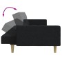Sofá cama de 2 plazas con taburete tela negro von , Sofas - Ref: Foro24-3258108, Preis: 344,90 €, Rabatt: %
