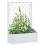 Flowerbed with trellis and white automatic irrigation system by vidaXL, Pots and planters - Ref: Foro24-313967, Price: 156,86...