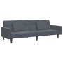Sofá cama de 2 plazas con taburete terciopelo gris oscuro von , Sofas - Ref: Foro24-3258117, Preis: 339,51 €, Rabatt: %