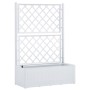 Flowerbed with trellis and white automatic irrigation system by vidaXL, Pots and planters - Ref: Foro24-313967, Price: 149,59...