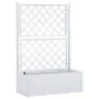 Flowerbed with trellis and white automatic irrigation system by vidaXL, Pots and planters - Ref: Foro24-313967, Price: 156,86...