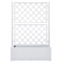 Flowerbed with trellis and white automatic irrigation system by vidaXL, Pots and planters - Ref: Foro24-313967, Price: 149,59...