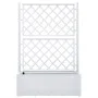 Flowerbed with trellis and white automatic irrigation system by vidaXL, Pots and planters - Ref: Foro24-313967, Price: 156,86...