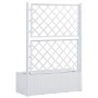 Flowerbed with trellis and white automatic irrigation system by vidaXL, Pots and planters - Ref: Foro24-313967, Price: 149,59...