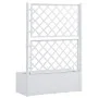 Flowerbed with trellis and white automatic irrigation system by vidaXL, Pots and planters - Ref: Foro24-313967, Price: 156,86...