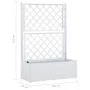 Flowerbed with trellis and white automatic irrigation system by vidaXL, Pots and planters - Ref: Foro24-313967, Price: 156,86...