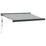 Toldo retráctil aluminio y tela gris antracita y blanco 3x2,5 m by , Awnings - Ref: Foro24-3216138, Price: 507,23 €, Discount: %