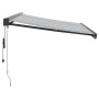 Toldo retráctil aluminio y tela gris antracita y blanco 3x2,5 m by , Awnings - Ref: Foro24-3216138, Price: 507,23 €, Discount: %