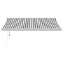 Toldo retráctil aluminio y tela gris antracita y blanco 3x2,5 m von , Markisen - Ref: Foro24-3216133, Preis: 617,39 €, Rabatt: %