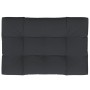 Cojín de asiento de jardín de tela negro 120x80x12 cm