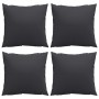 Cojines de sofá 4 unidades tela negro 60x60 cm von , Kissen für Stühle und Sofas - Ref: Foro24-360410, Preis: 53,31 €, Rabatt: %