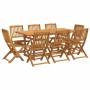 Juego comedor de jardín 9 pzas madera maciza acacia 180x90x75cm by , Garden sets - Ref: Foro24-3321531, Price: 580,12 €, Disc...