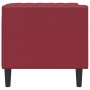 Sillón Chesterfield de cuero artificial rojo tinto by , Sofas - Ref: Foro24-372656, Price: 180,24 €, Discount: %