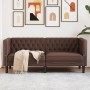 Sofá Chesterfield de 2 plazas cuero artificial marrón by , Sofas - Ref: Foro24-372661, Price: 267,49 €, Discount: %