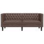 Sofá Chesterfield de 2 plazas cuero artificial marrón by , Sofas - Ref: Foro24-372661, Price: 267,49 €, Discount: %