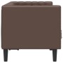 Sofá Chesterfield de 2 plazas cuero artificial marrón